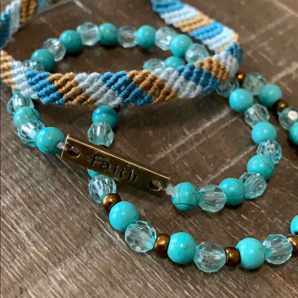 Set of Faith Bead Bracelets with Free Bracelet